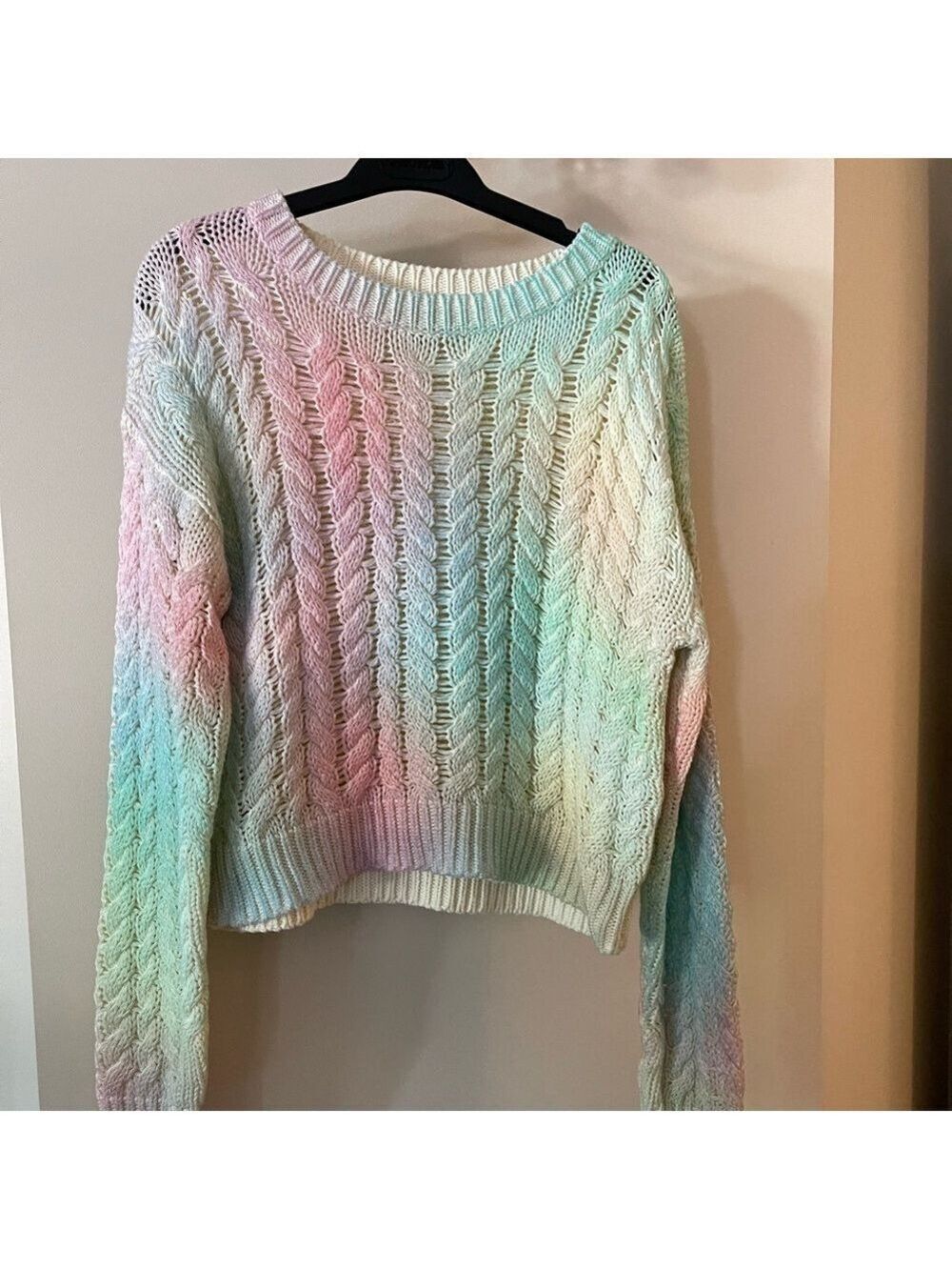 LINE Cotton Rainbow Sweater XS - Ombre Pink